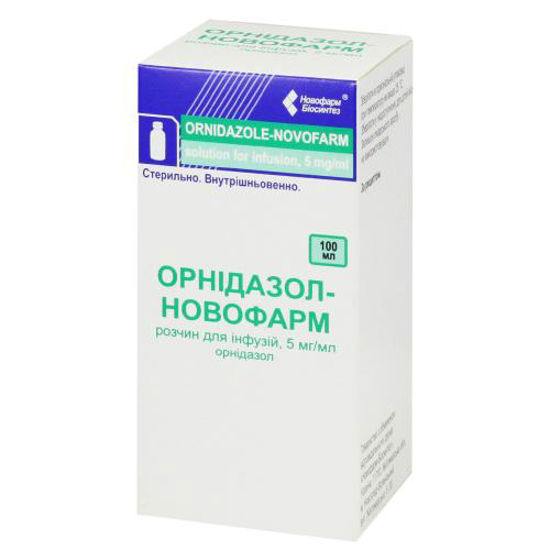 Орнідазол-Новофарм розчин для інфузій 5мг/мл пляшка 100 мл